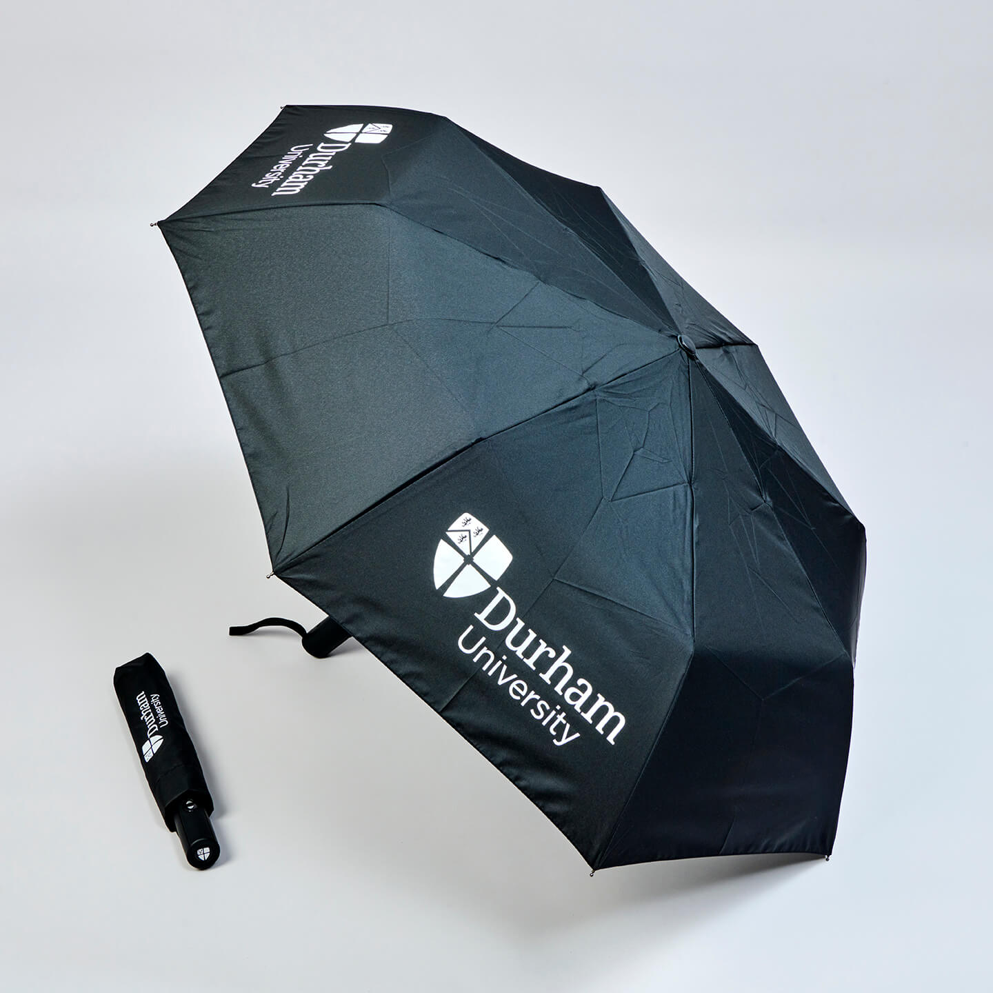 Durham University Black Telescopic Umbrella 