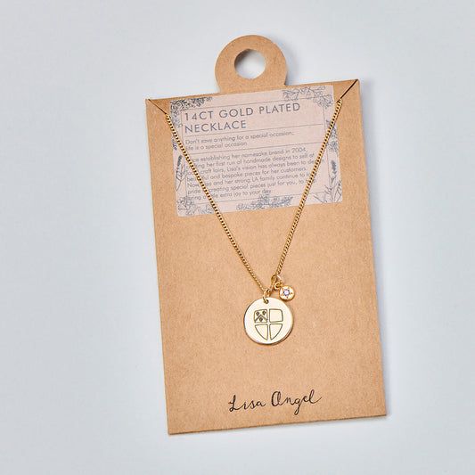 Durham University Gold Plated Lisa Angel Necklace