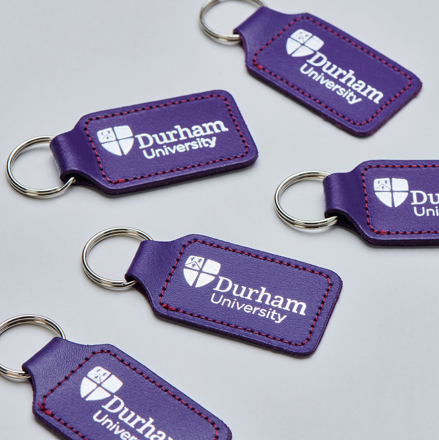 Durham University Purple Leather Keyring