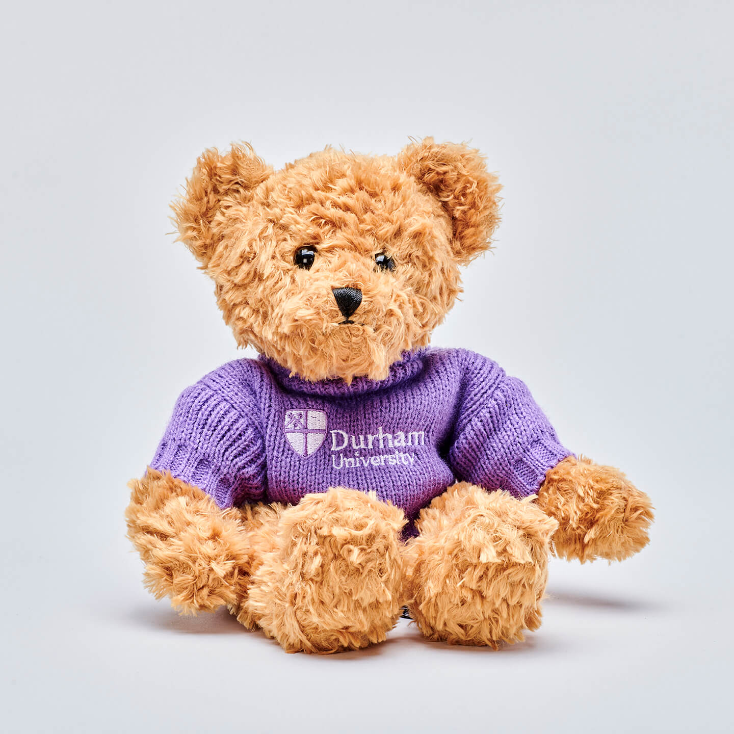 Durham University Toffee Bear with Purple Durham University Embroidered Jumper