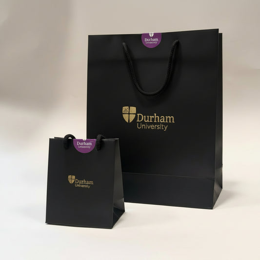 Black gift bags with gold foiling