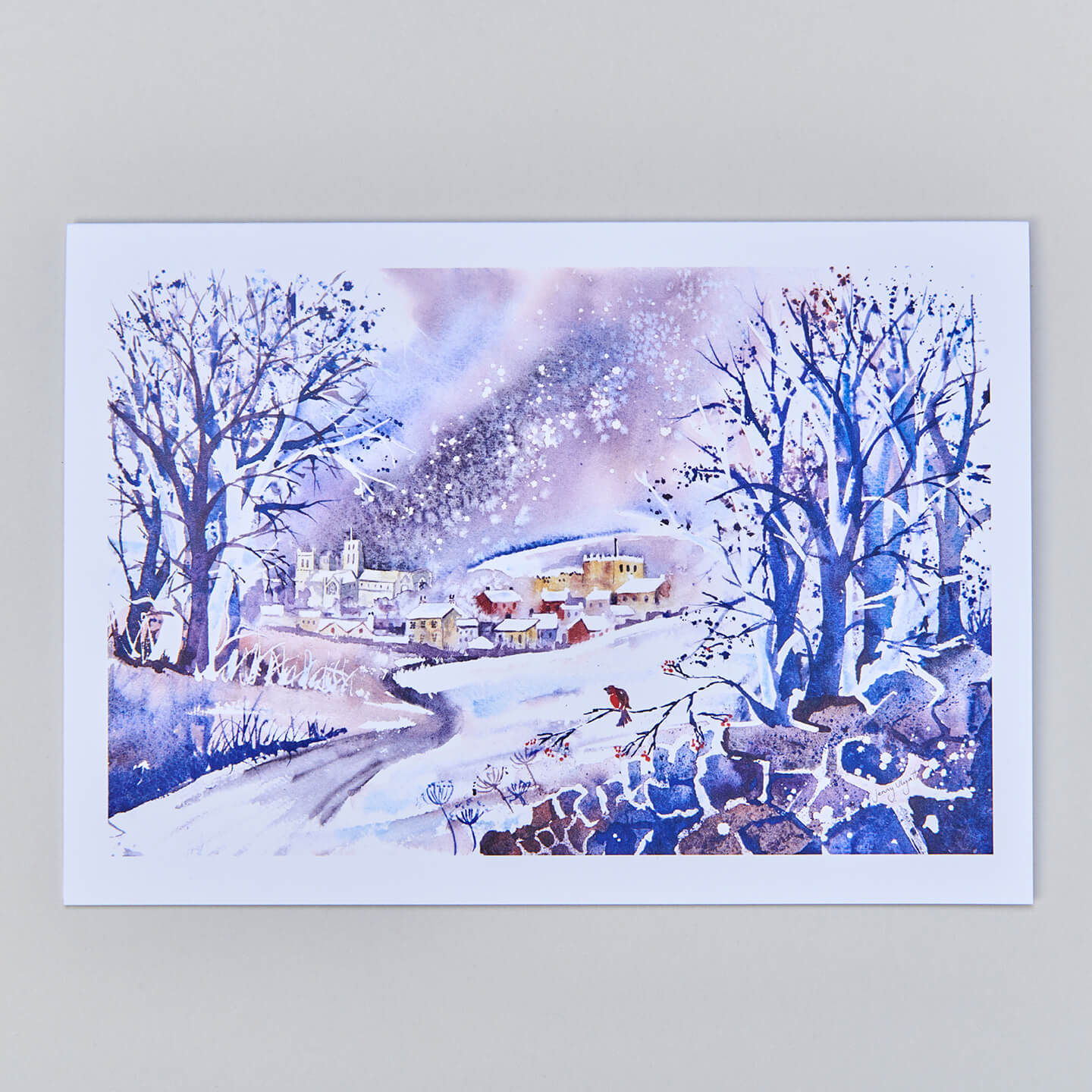 Jenny Ulyatt Snow Showers over Durham City Card
