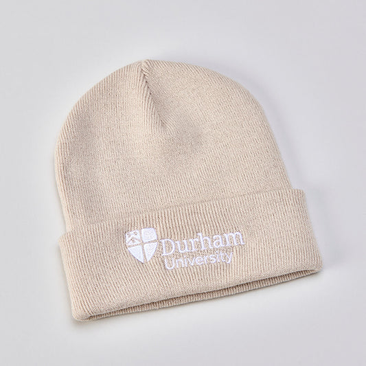 Beanie Almond with Durham University Logo