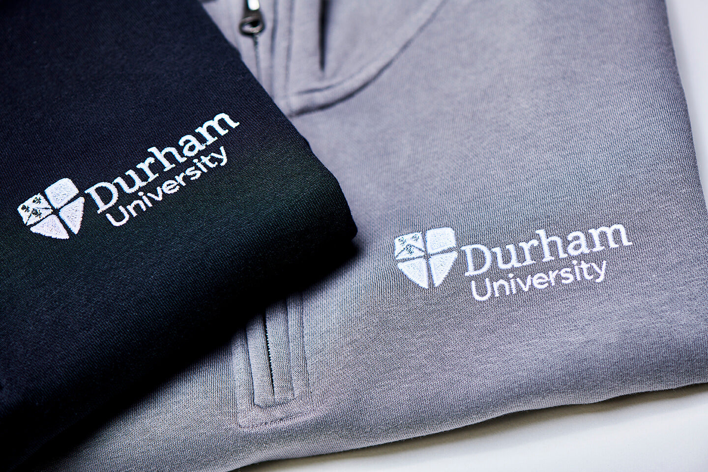 Durham University Black and Grey Quarter Zip